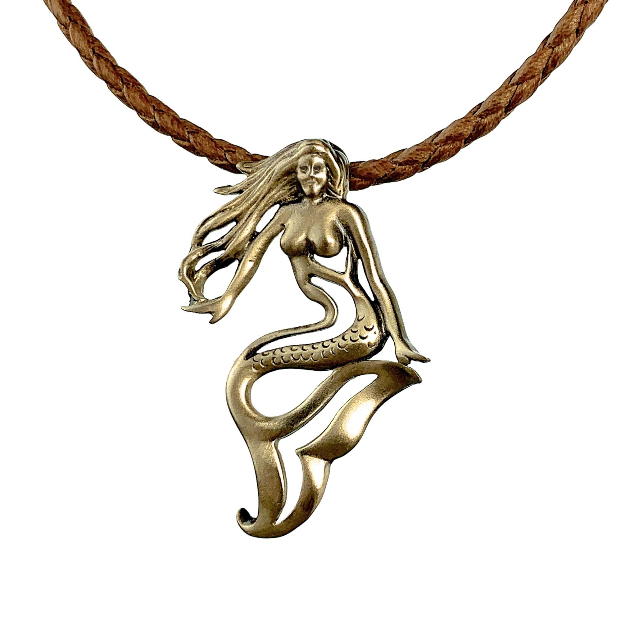 Little Mermaid Pendant Mermaid Necklace Red Glass girlfriend gift Mermaid Jewelry Mermaid Tail Ocean Art Ariel Silver Necklace