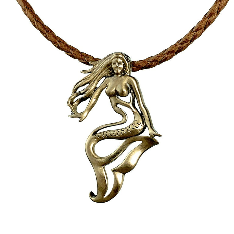 Mermaid Jewelry for Women Solid Bronze- Mermaid Necklaces for Women, Mermaid Gifts for Adults, Solid Bronze Mermaid Necklace, Little Mermaid  Gift Ideas for Adults