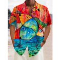 thumbnail image 4 of Camisas hawaianas con estampado de flores en 3D para hombre, camisas de manga corta para fiestas, camisas de gran tamaño para mujer, ropa Harajuku, blusas, 4 of 4