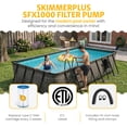 thumbnail image 4 of Funsicle 16' x 8' x 42" Oasis Designer Rectangular Above Ground Pool – Complete Set with Pump, 4 of 7