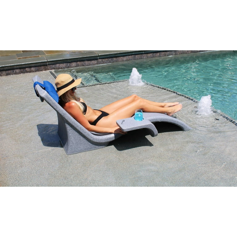 Swimming Pool Lounge Chair Swimways Sonoma Chaise Lounge SwimWays Terra Sol  Sonoma 2-in-1 Pool Float Patio Chair, Durable