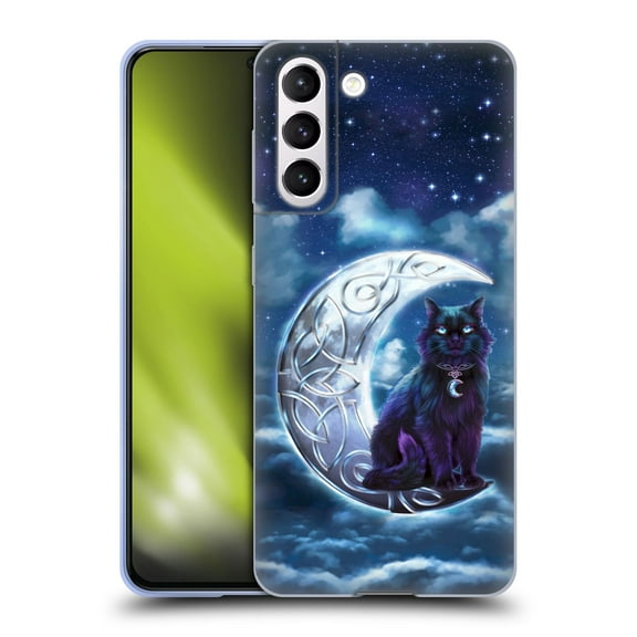 Head Case Designs Officially Licensed Brigid Ashwood Celtic Wisdom 2 Black Cat Soft Gel Case Compatible with Samsung Galaxy S21 5G
