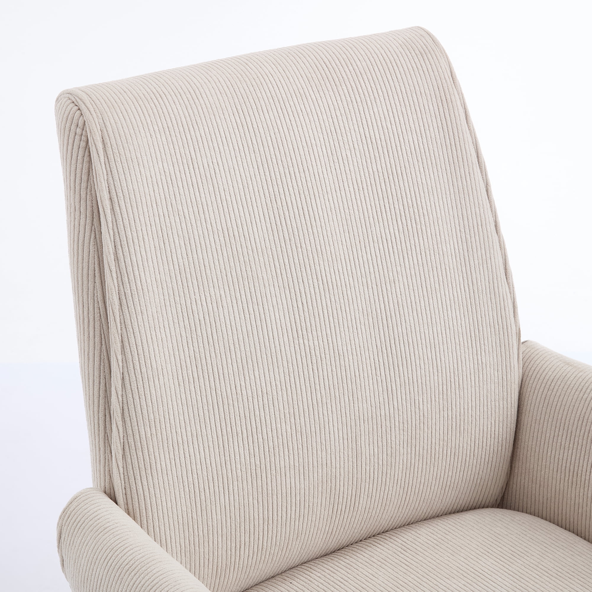 Homy Casa Upholstered Office Chair with Wheels, Adjustable Swivel Vanity Chair for Home Office