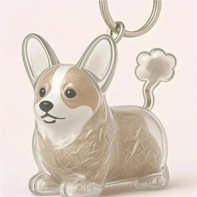 5 Pcs, Capsule Commémorative Transparente Mignonne pour Poils d'Animaux, Pendentif en Fourrure pour Chien, Porte-Clés, Conteneur de Rangement pour Poils de Chiot, Cadeau pour les Amoureux des Animaux