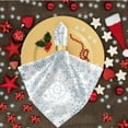 thumbnail image 6 of GZHJMY Beautiful Winter Snowflake Pattern Christmas Cloth Napkins, Set of 4 20 x 20 Inch Soft & Comfortable Polyester Dinner Napkin for Family, Restaurant, Weddings, Parties, Holiday Dinner, 6 of 6