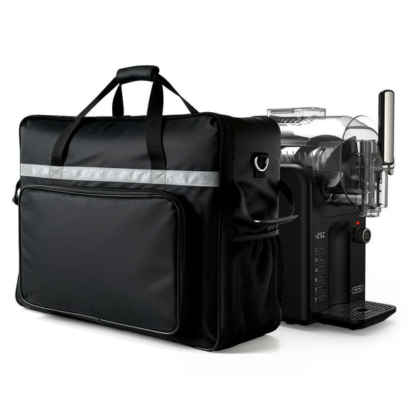 WETIE Travel Carrying Bag for Ninja Slushie Machine FS301, Waterproof Nylon Portable Case with Multi-Pockets & Wide Shoulder Strap, Front-Opening Design for Outdoor & Home Storage Frozen Drink