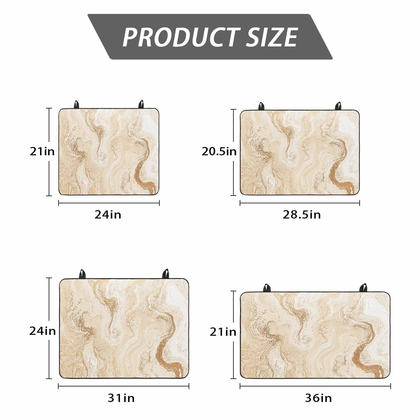 Beige Marble Stove Top Cover for Electric Stove, Heat-proof & Non Slip Glass Top Stove Cover Protector, Chic Neutral Minimalist Fluid Aesthetic Kitchen Flat Cooktop Rubber Mat 24x21 Inches