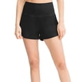 thumbnail image 1 of Pantalones cortos para correr para mujer, para entrenamiento, atletismo, gimnasio, yoga, con bolsillos para teléfono, color negro, 4/S,:;:;, 1 of 5