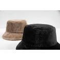 thumbnail image 6 of CoCopeanut Topi Ember Bulu Kelinci Buatan Mode 2021 Topi Nelayan Tebal Hangat Musim Gugur Musim Dingin Wanita Topi Baskom Mewah Panama Topi Wanita, 6 of 6