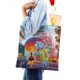 thumbnail image 4 of Elemental Bolso de tela con estampado de lienzo para mujer, bolsa de compras reutilizable y estética, con cremallera interior, regalo para mujer, 35 × 40 cm., 4 of 6