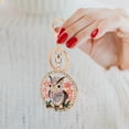 thumbnail image 6 of WASHWEPE Owl Shaped Key Chain With Zinc Alloy And Rhinestone Pendant For Women Purse Ornaments present Giving 1Set, 6 of 8