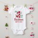 thumbnail image 4 of Monos navideños para bebé con nombre personalizado, ropa para recién nacidos, mono de manga corta personalizado para niños y niñas, trajes de fiesta para bebés, 4 of 5