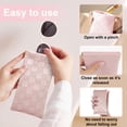 thumbnail image 6 of Soda Candy 4 Pack Checkered Small Makeup Bag for Purse, Waterproof Leather Mini Cosmetic Pouch No Zipper Self Closing Lipstick Coin Bag for Women Travel, 6 of 8