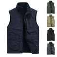 thumbnail image 4 of Father's Day Gifts,Men's Casual Outdoor Vest Jacket Multi Pockets Breathable Mesh Lined Work Camping Travel Photo Fishing Outwear (Large, Khaki 01), 4 of 5