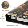 thumbnail image 3 of FORMRS 3 Ring Photo Album 4"x6" Self Adhesive Large Capacity PU Leather Cover, Dark Floral Pattern, 3 of 8