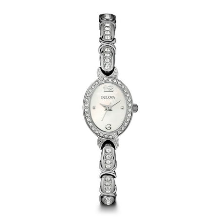 Bulova 96L199 Womens Stainless Steel Crystal Watch