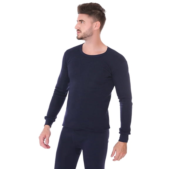 Quixlent Thermal Underwear for Men Fleece Lined Long Johns Top And Bottom Set Casual Cold Weather Base Layer Set