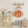 thumbnail image 3 of Ropa de verano para niñas de 0 a 2 años, mono con tirantes bonitos de encaje en capas, camisola para niños pequeños, falda de una pieza para bebé 2025, 3 of 6