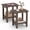 Dark Brown, variant on Ayaya 2-Tier Adirondack Side Table, 17" Solid Wood Square End Table, Outdoor Patio Table for Living Room, Porch, Poolside – Weather Resistant Blue