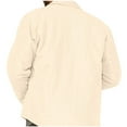 thumbnail image 6 of Pejock Men's Casual Jacket Button-Front Long Sleeve Coat, Solid Color Polyester Outerwear with Pockets for Daily Fall Winter Wear, 6 of 7