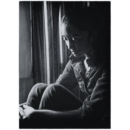 Framed Art For Your Wall Indoors Alone People Sad Moody - 