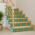thumbnail image 5 of Mi Alma Green Gold Brown Vintage Flower Peel & Stick Tiles - Vinyl Backsplash 8x8, 5 of 14