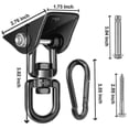 thumbnail image 4 of Porch Swing Hanging Kit, 360rotating 1200 Lb Capacity Hanger(2 Pack), 4 of 5