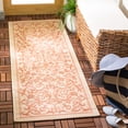 thumbnail image 2 of Safavieh Courtyard Nanda Botanical Indoor/Outdoor Runner Rug, Natural/Terracotta, 2'3" x 6'7", 2 of 8