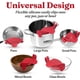 thumbnail image 2 of Strain - Silicone Clip-On Colander, Heat Resistant Drainer for Vegetables and Pasta Noodles, for Bowl, Pots, and Pans,Red, 2 of 5