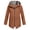 Brown, variant on Sentmoon Ski Jacket Women Oversized Long Sleeve Woman Coat Zipper Solid Color Windproof Waterproof Women's Hoodie with Pockets Fall and Winter Casual for Sports