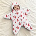 thumbnail image 2 of GiLiling Baby Star Suit Newborn Fleece Starfish Bunting Romper Infant Halloween Footie Jumpsuit Winter Warm Wearable Bodysuit (White, 3 Months), 2 of 5