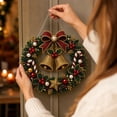 thumbnail image 4 of Christmas Hanging Diamond Painting Wreath Kit, Multiple Festive Character Options Available to Suit Your Personal Style and Holiday Decor Theme (C), 4 of 5
