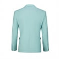 thumbnail image 5 of Wehilion Men's Premium Stretch Classic Fit Suit Jacket Separate Coat-Regular and Big & Tall Sizes Long-Sleeve Button-Front Blazer,Green,M, 5 of 5