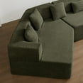 thumbnail image 5 of 127.5'' Modern Minimalist Cloud Couch with No Assembly Needed | Geometric Design & Cloud-Like Comfort, 5 of 11
