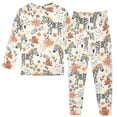thumbnail image 2 of Dailycode Cotton Pajama Set Snug Fit Long Sleeve Top and Pants for 18M-8Y Cute Hand Drawn Zebras, 2 of 7