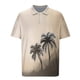 thumbnail image 5 of Blusa y camisa de manga corta con cuello vuelto para hombre, informal, de moda, de color liso, con botones, solapa y hebilla de gancho, camiseta de manga corta de poliéster para hombre., 5 of 5