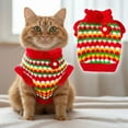 thumbnail image 5 of Pet's Clothes Christmas Winter Cat With 3D Floral Stripes Cozy Knitted Sweater For Indoor Cats, 5 of 8
