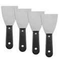 thumbnail image 1 of Unique Bargains 3' Stainless Steel Blade Black Handle Putty Scraper 4Pcs, 1 of 6