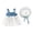Blue, variant on IFNWSV Toddler Girls Denim Dress Short Sleeve Round Neck Bowknot A-Line Summer Fashion Casual Sundress White 18-24 Months