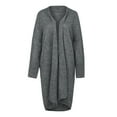thumbnail image 4 of AOOCHASLIY 2023 Women Winter Coat Women's Cardigan Color Coarse Knit Loose Oversized Knitwear, 4 of 5