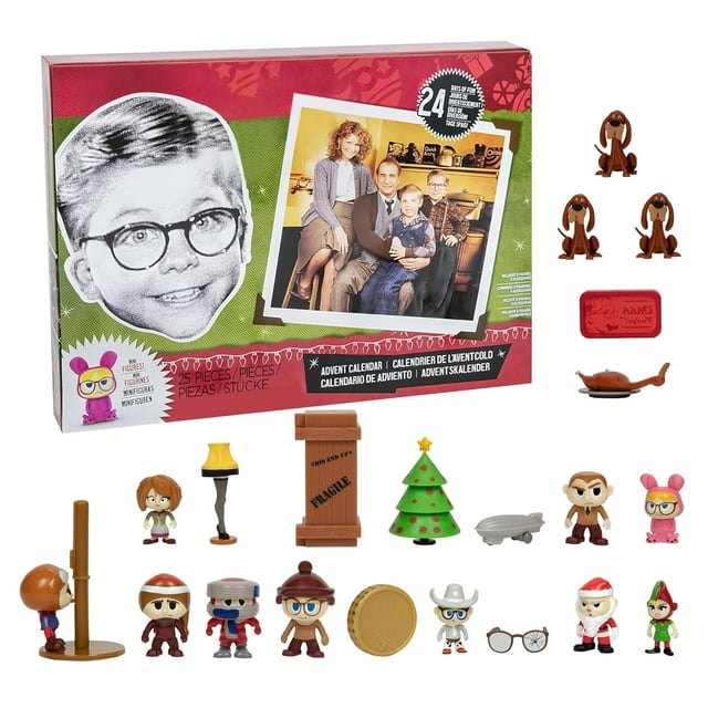KEVCHE 26cm Caja Sorpresa Christmas Story Figura, Calendario de Adviento de 24 dias de Halloween 24, Cuenta atrás de Halloween Caja Ciega para Niños y Aficionados, Edad 3+
