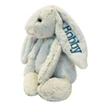 thumbnail image 2 of Embroidered Plush Bunny With Child'S Name HandMade Custom Plush Toy Child'S First Easter Gift, 2 of 5