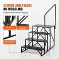 thumbnail image 6 of 4-Step RV Stairs, Heavy Duty Carbon Steel, 440LB Capacity, Non-Slip Steps w/Handrail, Safe Entry/Exit for RV Trailer Camper (Folding, Easy Install), 6 of 10
