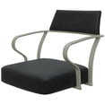 thumbnail image 3 of Carolina Extra Tall 34" Swivel Metal Bar Stool - Gray Vinyl - Beige Frame, 3 of 3