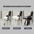 thumbnail image 4 of Hair Dryer Holder With Storage Caddy And Cord Hook, Adhesive Blow Dryer Holder Stand Wall Mount Hair Tool Organizer Hanger For Bathroom(One Size,Dark Green), 4 of 4