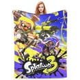 thumbnail image 2 of Splatoon Fleece Throw Blankets, Super Soft Flannel Cozy Blankets for Adults, Washable Lightweight Blanket for Couch Sofa Bed Office, Warm Plush Blankets for All Season, 2 of 8