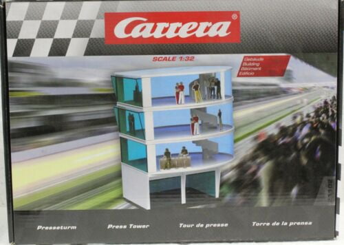 Carrera 21102 Three Story Press Tower w/Garage for 1/32 Slot Car Tracks -  