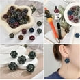 thumbnail image 2 of Zhuge 12Pcs 20mm Colorful Rose Flower Ball Beads, Diamond Accent Polymer Clay Craft Beads for Beadable Pens & Jewelry, Light Pink, 2 of 5