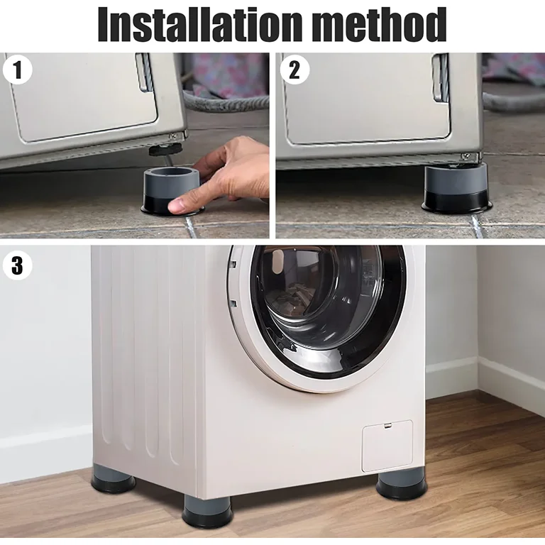 Lyplus Anti Vibration Pads For Washer & Dryer - 4 Pack, Non-Slip Shock & Noise Cancelling Base Feet, Fits Most Models