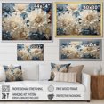 thumbnail image 4 of Designart "Blue And White Bouquet: Collage Of Chrysanthemums" Chrysanthemums Floater Framed Canvas Prints, 4 of 5